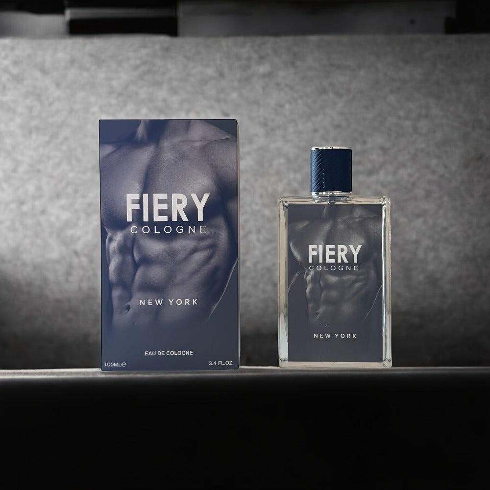 Eau de Parfum Fiery New York for Men in Dark Architectural Bottle with Citrus-Spice Source Profile