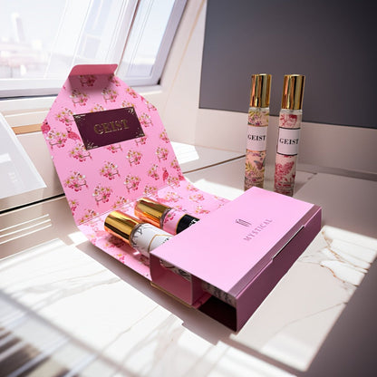 Perfume Gift Set 4 Pieces Travel Size Mini Spray - Long Lasting Fresh Floral Fragrance for Women and Men Unisex Portable Set Mother's Day Valentine Birthday