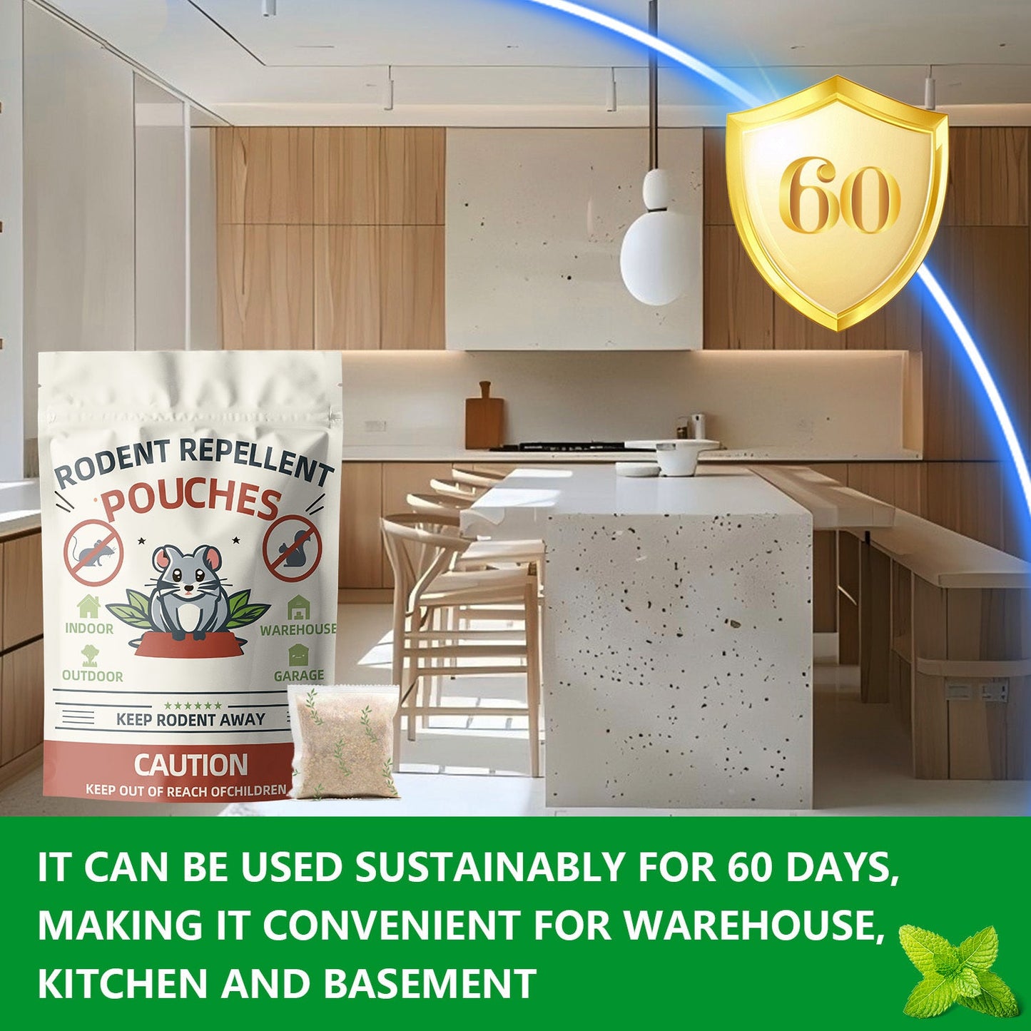 Mouse Repellent | Peppermint Pouches Car RV Garage Camper Indoor Outdoor