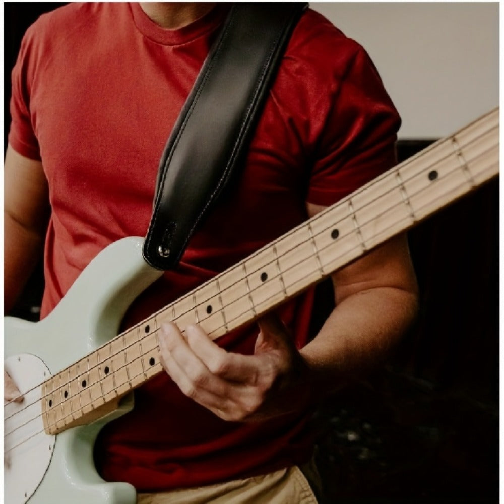 Adjustable Guitar Strap, 37 inches, Adjustable, Leathers, Wide for Supporting A Guitar detail image - detail view 5