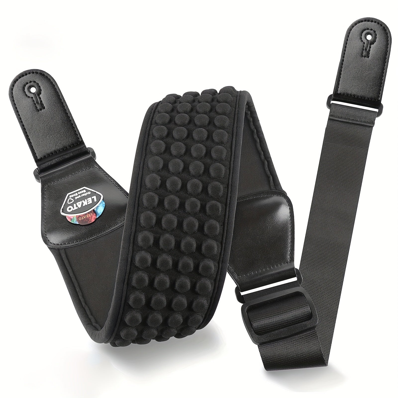Adjustable Guitar Strap shown in the Black option