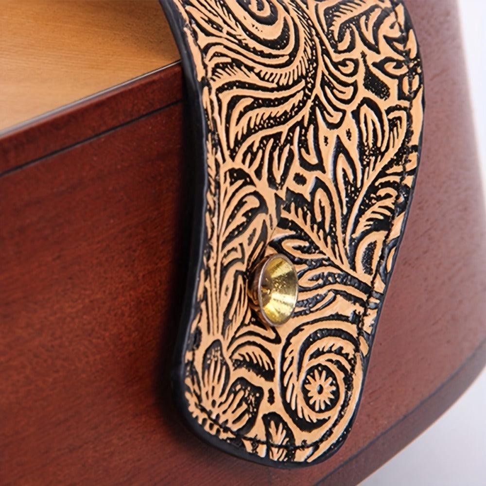 Adjustable Guitar Strap, Silvery, Adjustable, Genuine, Leather, Compatible for Supporting detail image - detail view 8