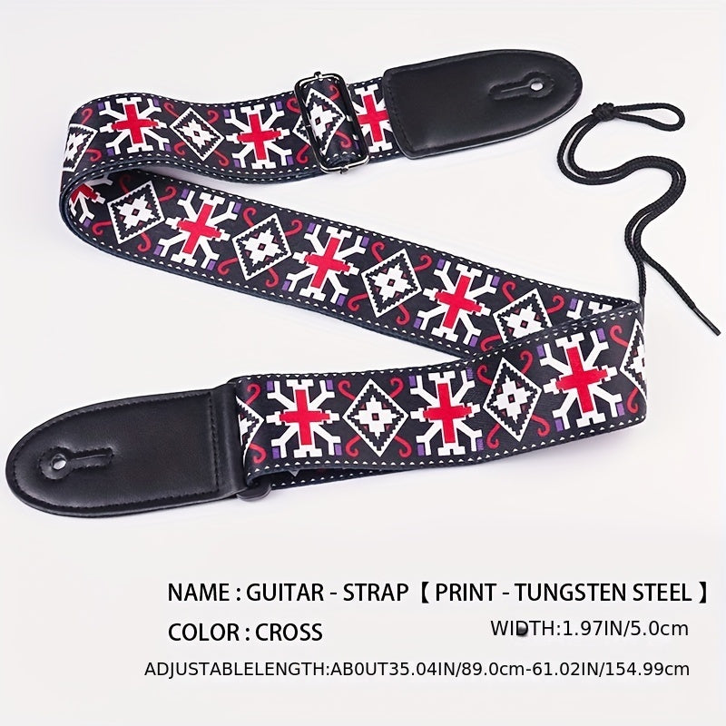 Adjustable Guitar Strap shown in the Tungsten Steel option