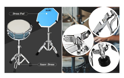 Adjustable Snare Drum Stand Set for 10 to 14-Inch Drums and Practice Pads detail image - detail view 13