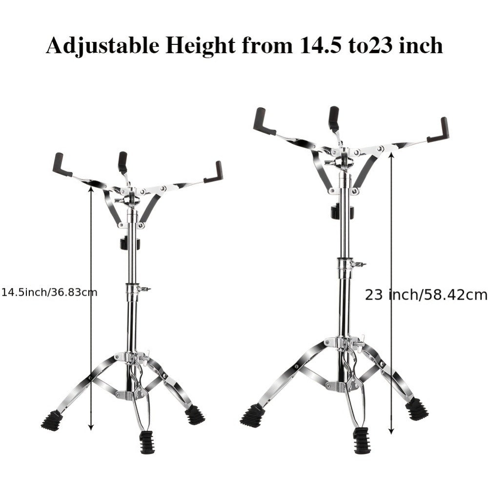 Adjustable Snare Drum Stand Set for 10 to 14-Inch Drums and Practice Pads detail image