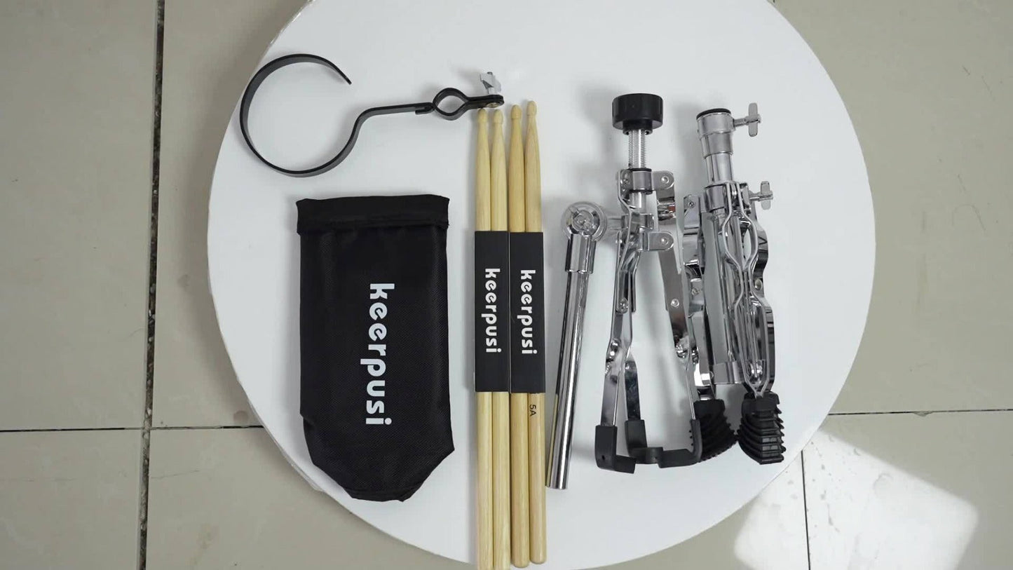 Adjustable Snare Drum Stand Set for 10 to 14-Inch Drums and Practice Pads detail image - detail view 9