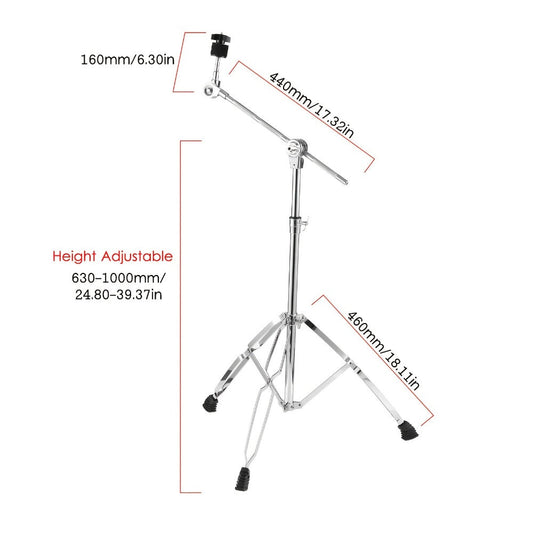 Adjustable Tambourine Stand, Upright and Boom Combo for 14 to 20-Inch Drums detail image