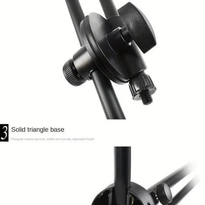 Adjustable Tripod Microphone Boom Stand for Studio, Podcast and Stage detail image - detail view 12