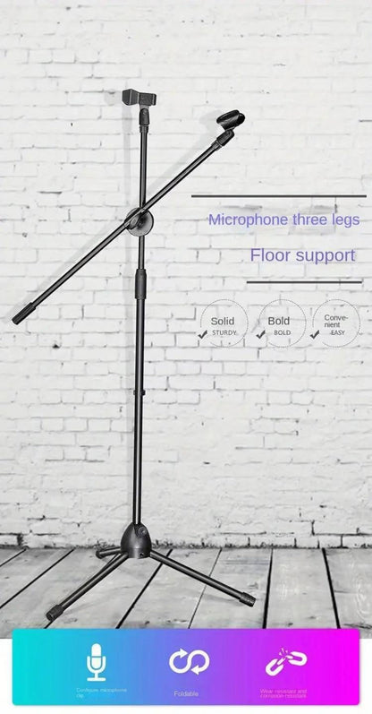 Adjustable Tripod Microphone Boom Stand for Studio, Podcast and Stage detail image - detail view 18
