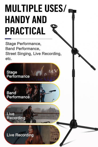 Adjustable Tripod Microphone Boom Stand for Studio, Podcast and Stage detail image - detail view 21