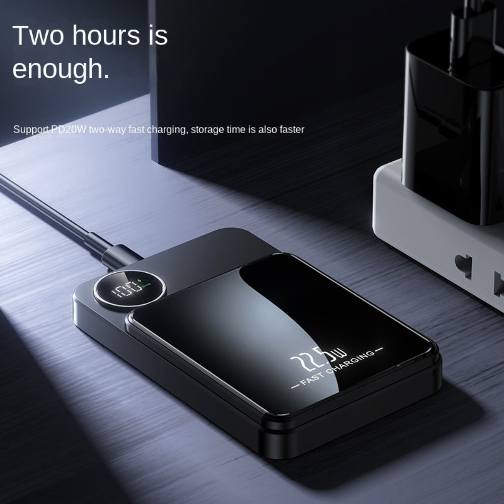 MagSafe Battery Pack Snap-On Magnetic Wireless Power Bank 5000mAh 10000mAh 15W Fast Charging with LED Indicator – Portable Charger for iPhone 15 14 13 12 Pro Max Android USB-C Travel