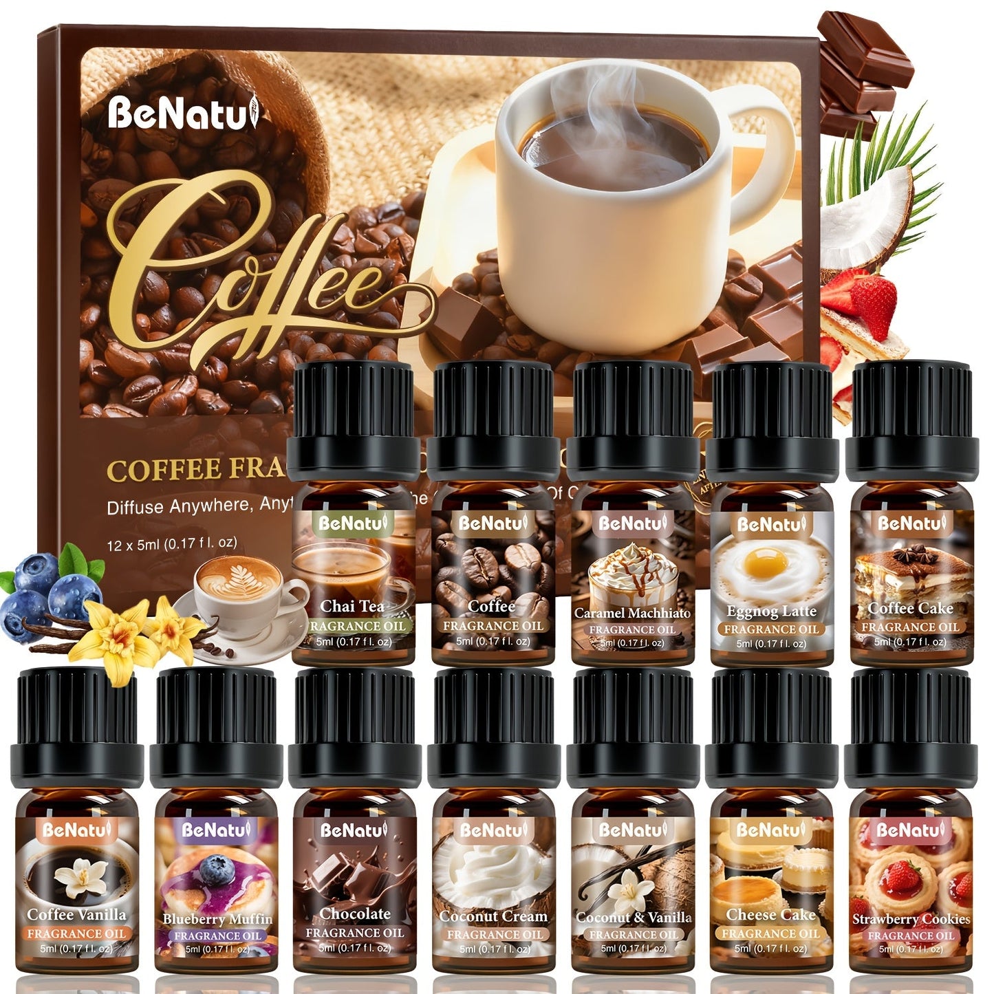 Aromatic Oil Gift Sets in Woody, Coffee, Date Night, Garden and Botanical Style Options Pictured