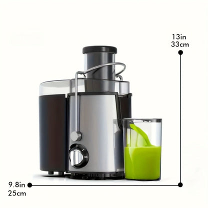 Juicer Machine 500W Centrifugal Juice Extractor with Pulp Separation 3-Inch Wide Mouth 3-Speed Settings Easy to Clean Detachable Parts High Juice Yield Fruit Juicer for Home Kitchen