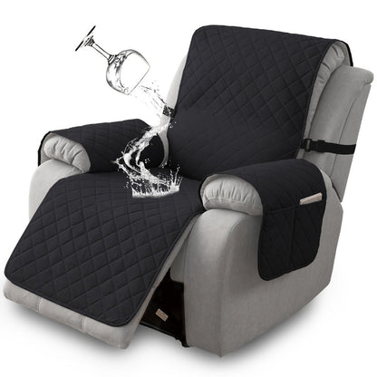 Chenille Knit Recliner Chair Cover Non-Slip Elastic Straps Drawstring Closure Pet Furniture Protector for Large Recliner 8 Colors