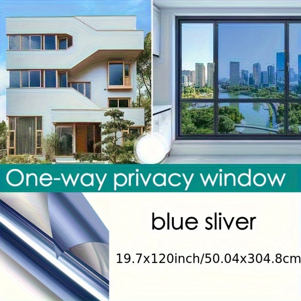 One Way Window Film Static Cling No Glue UV Blocking Heat Control Reflective Mirror Film for Home Office Bathroom