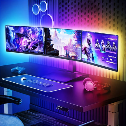 RGB TV Backlight LED Strip, 3m USB-Powered Kit with App, Handheld Remote and Inline Music Controller