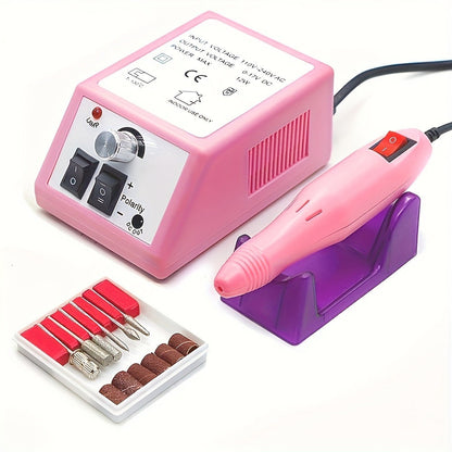 Professional Nail Drill Kit 20000RPM with 6 Drill Bits & 50 Sanding Bands — Electric Manicure Pedicure Machine Low Noise Dual-Hand for Acrylic Gel Natural Nails, Home & Salon Nail File Set, 8-in-1 Option