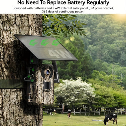 4G LTE Solar Trail Camera with App Alerts, Live View and Built-In SIM in One- to Four-Camera Packs