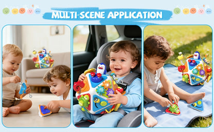 21-in-1 Toddler Busy Board Activity Cube – Early Educational Sensory Toy for Boys & Girls Ages 1-3 | Travel Toy | 1st Birthday & Christmas Gift for Kids