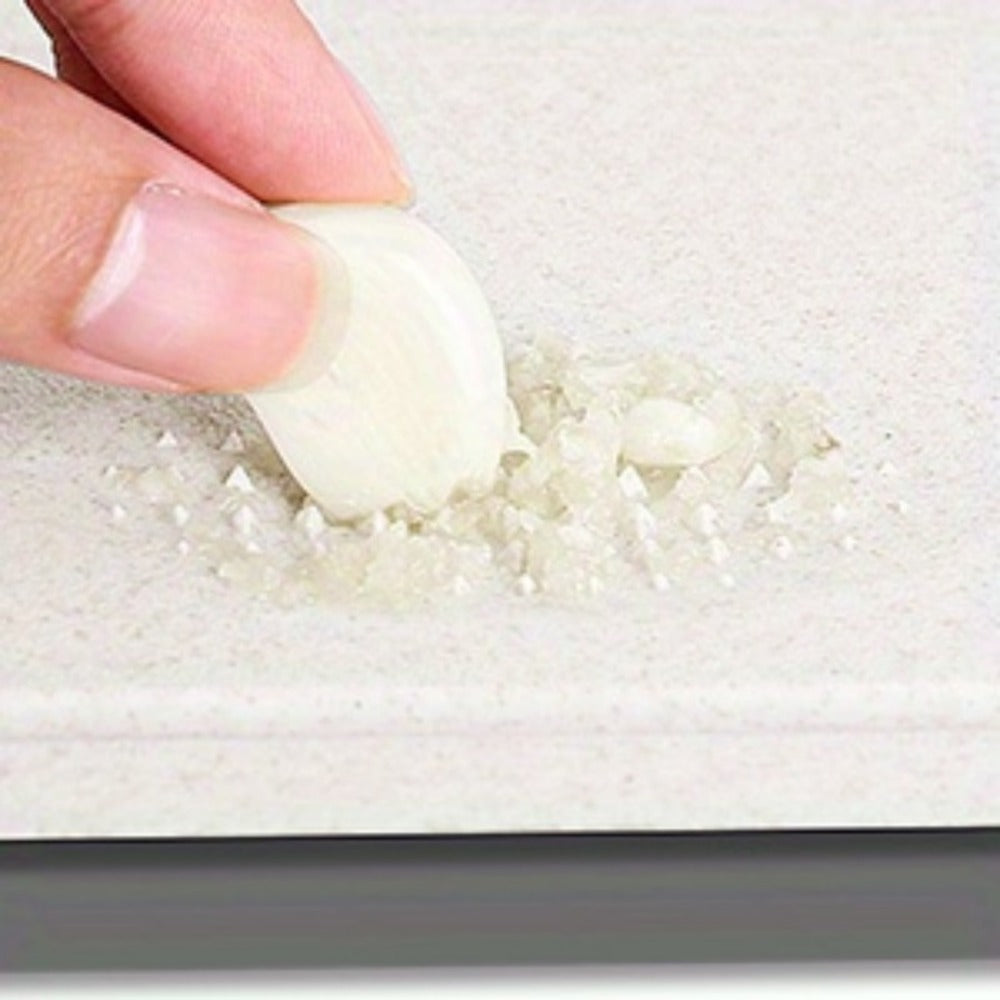 Stainless-Steel-Labeled Cutting Board with Handle and Diamond-Mesh or Smooth Surface Options