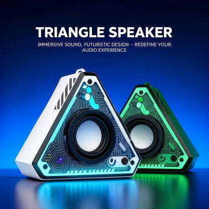 Portable Bluetooth Speaker Triangular Rechargeable Model with Subwoofer and Six Retained Pack Options