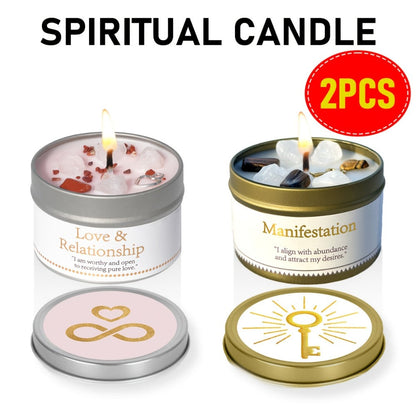3oz Decorative Tin Candle or Two-Piece Crystal and Guidance Card Set with Multiple Label Pairings