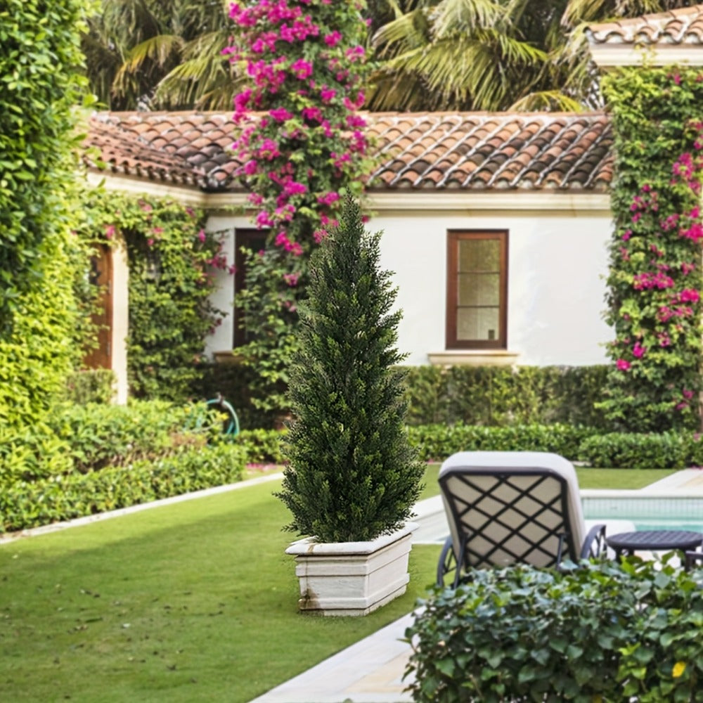 Artificial Cedar Topiary Trees in 2 or 3 Foot Heights with One- or Two-Piece Pack Checkouts