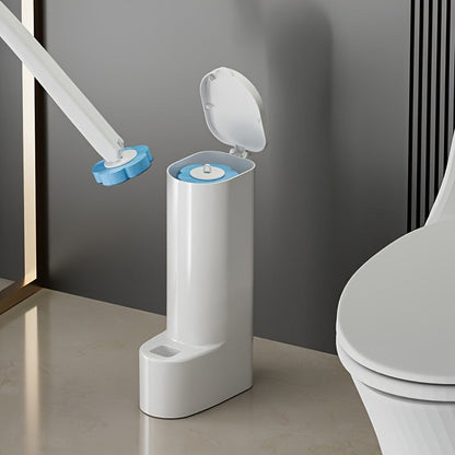Disposable Toilet Brush Set with Replacement Heads – Hygienic No-Touch Bathroom Cleaning Brush with Stand Easy Install