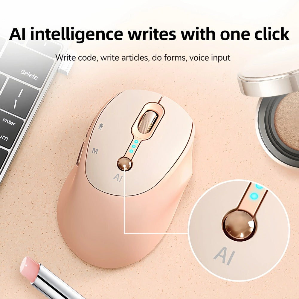 AI Wireless Mouse Voice to Text Real-Time Translation PPT Creation T-WOLF Silent Rechargeable for an Everyday Personal Care Routine