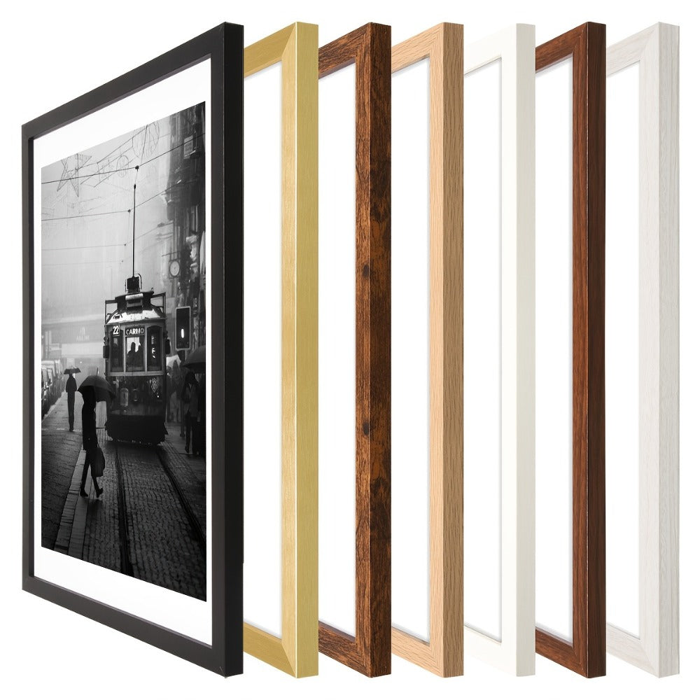 Picture Frames 12x16 Set of 3 – Classic Wood Poster Frames, Horizontal & Vertical Wall Hanging, Multi-Color Options for Bedroom Office Living Room Gallery Wall Decor