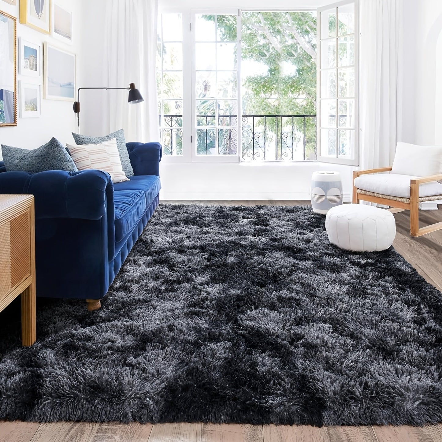 Fluffy Indoor Area Rug in Five Colors and Six Size Options for Living Room, Bedroom, Kitchen or Bathroom