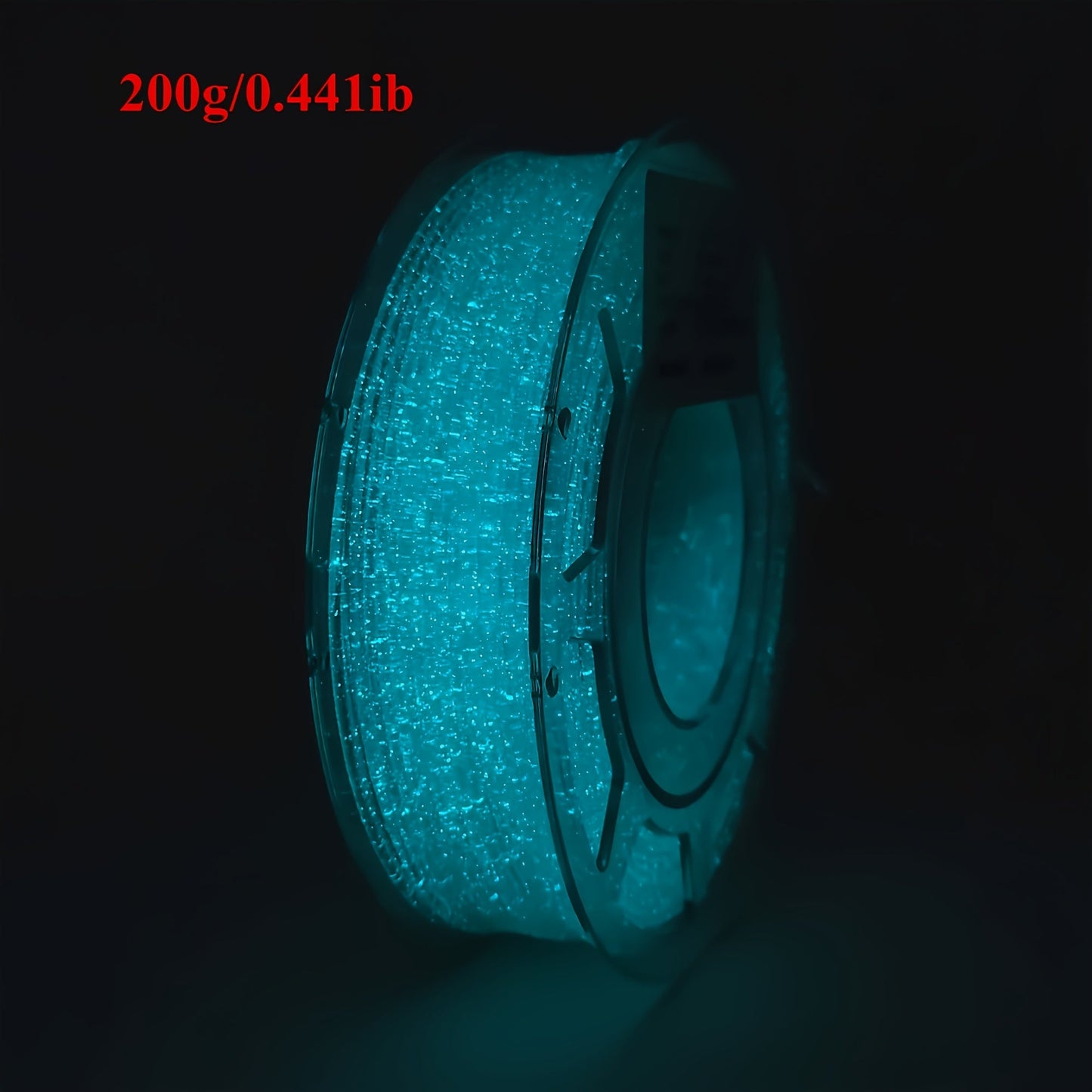 Glow in the Dark PLA Filament 1.75mm 200g UV Reactive Soft Flexible High Precision ±0.02mm Green Blue Luminescent Spool Compatible with Most FDM 3D Printers Creality Bambu Prusa