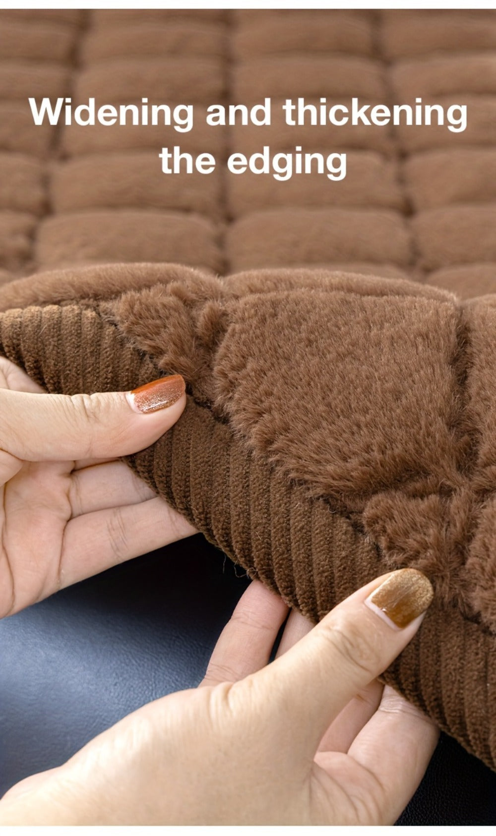 Sofa Cover Plush-Texture Cushion Panels in Pillowcase and 1, 2, 3 or 4-Seat Dimensions in Four Colors