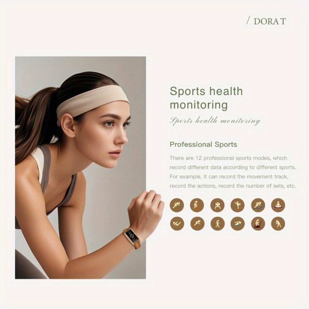 Smartwatch for Women with 1.13-Inch AMOLED Display, Cycle Tracking and Six Color Options with Model-Specific Color and Band Options