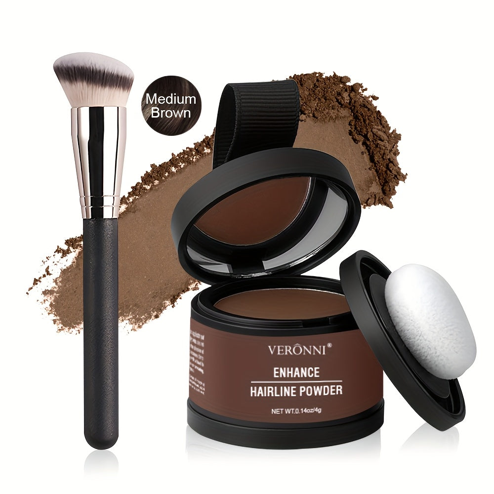 Hairline Shadow Powder Kit with Brush — Waterproof Hairline Concealer & Hair Root Touch Up Powder | Instant Fuller-Looking Hairline | 6 Shades for Women & Men All Hair Types
