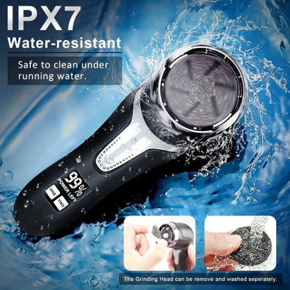 Electric Foot Callus Remover with 10pcs Pedicure Set, IPX7 Waterproof Rechargeable Foot Grinder, Multi-Speed LCD Display Electric Foot File for Dead Skin, Cracked Heels & Smooth Feet – Pink, White, Black