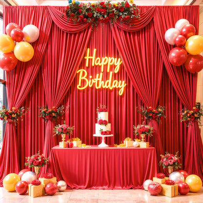 Two-Piece Photography Backdrop Curtain Set with 150 cm Width and 215 cm or 300 cm Height Options
