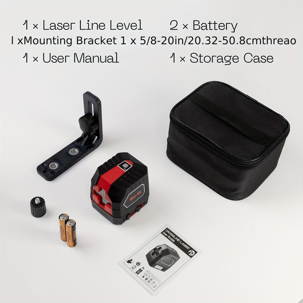 Compact Line Laser Level Kits in Four Model Packages with Bracket, Base and Battery Options