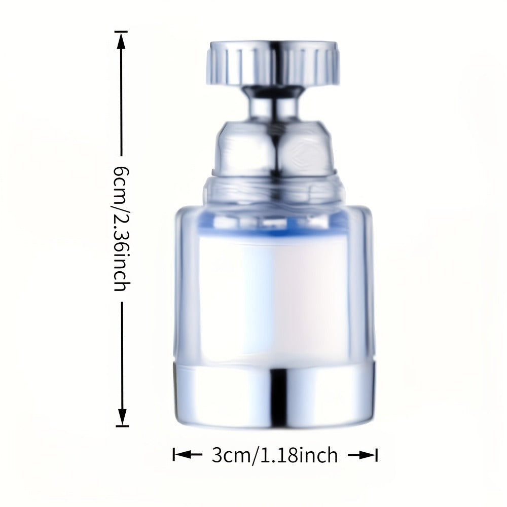 Transparent 360-Degree Rotating Faucet Aerator with Adjustable Spray Head in One- or Two-Set Options
