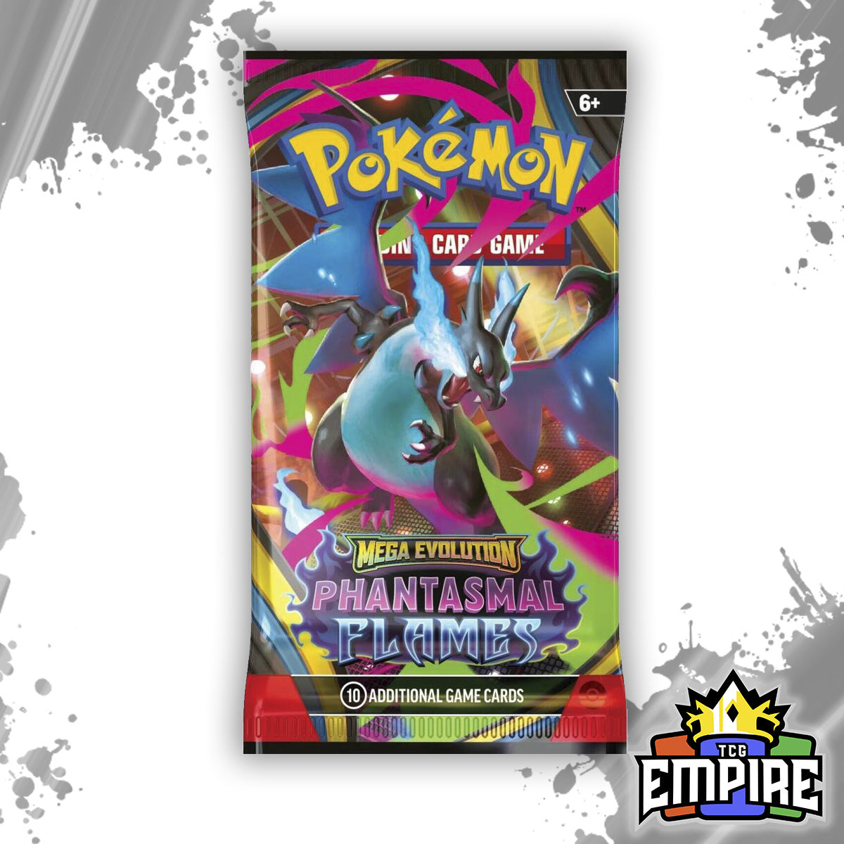 Trading Card Game Phantasmal Flames 10-Card Booster Pack with Random Wrapper Artwork in Single-Pack Format
