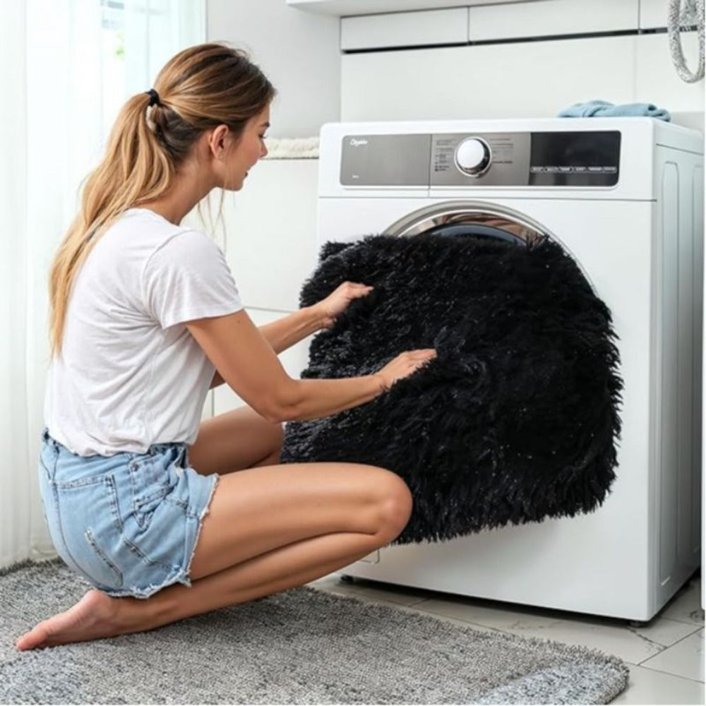 Area Rug 8x10 Fluffy Shag with 1.8-Inch Plush Pile and Nine Colors for Bedroom or Living Room
