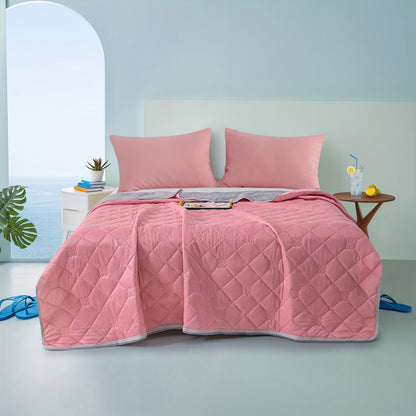 Embossed Diamond-Pattern Summer Blanket in Six Colors with Throw, Twin and Full Size Labels
