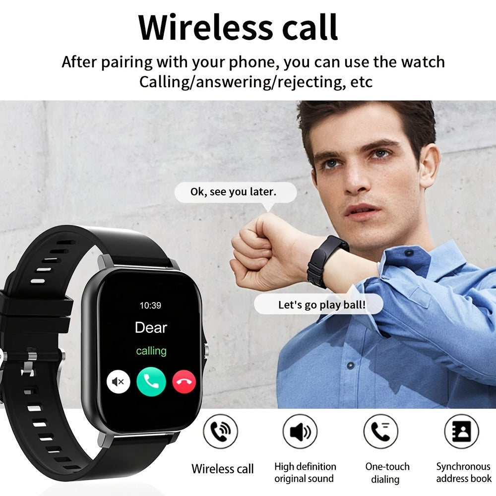 Smartwatch 1.83 Inch with Extra Strap Set, Wireless Calling, Sport Modes, Alarm and Pedometer