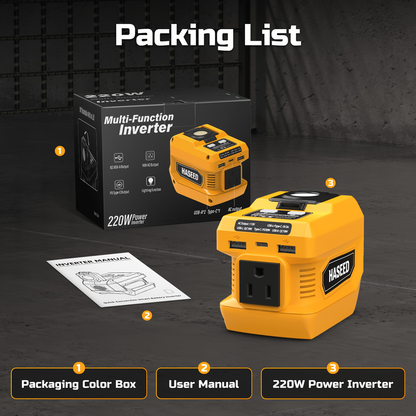 Power Inverter | DeWalt Milwaukee Battery 110V AC USB LED Work Light