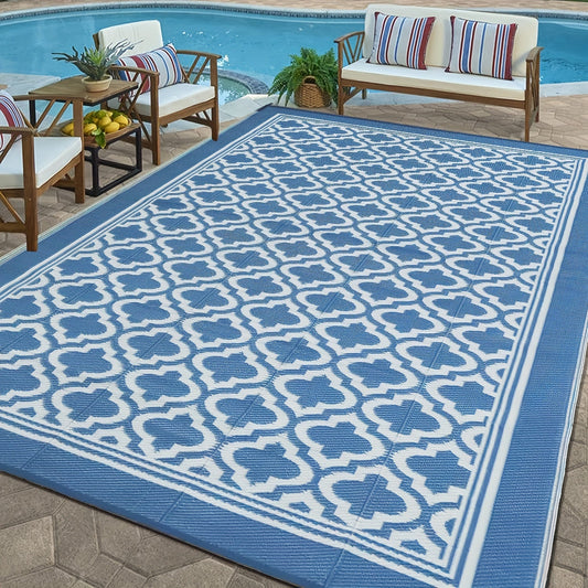 Outdoor Mat | Reversible Foldable Polypropylene RV Camping Patio Picnic