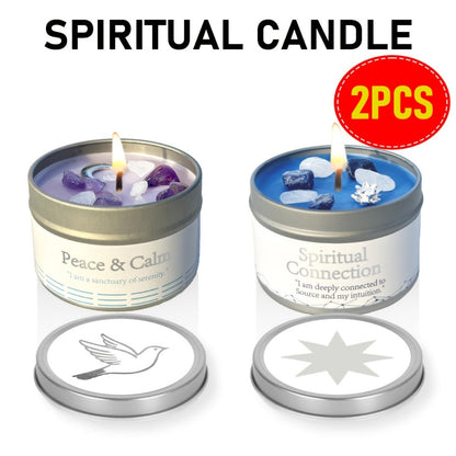 3oz Decorative Tin Candle or Two-Piece Crystal and Guidance Card Set with Multiple Label Pairings