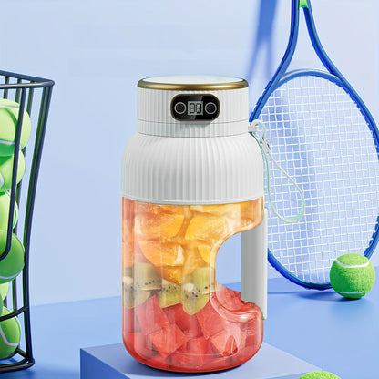 Portable Blender Cup with Top Digital Display, Integrated Side Grip, Travel Cover and Green or White Options