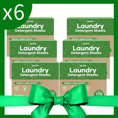Birkie Fresh Linen Laundry Detergent Sheets, 85-Sheet Cartons with Single or Multipack Options