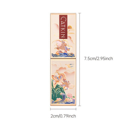 Lip Balm CATKIN Tinted Stick with Five Named Shade Options, Glossy Finish and Floral Packaging
