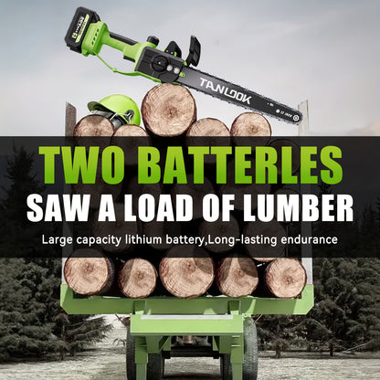 Cordless Electric Chainsaw – Battery Powered, Portable Chain Saw for Tree Pruning, Wood Cutting, Garden & Yard